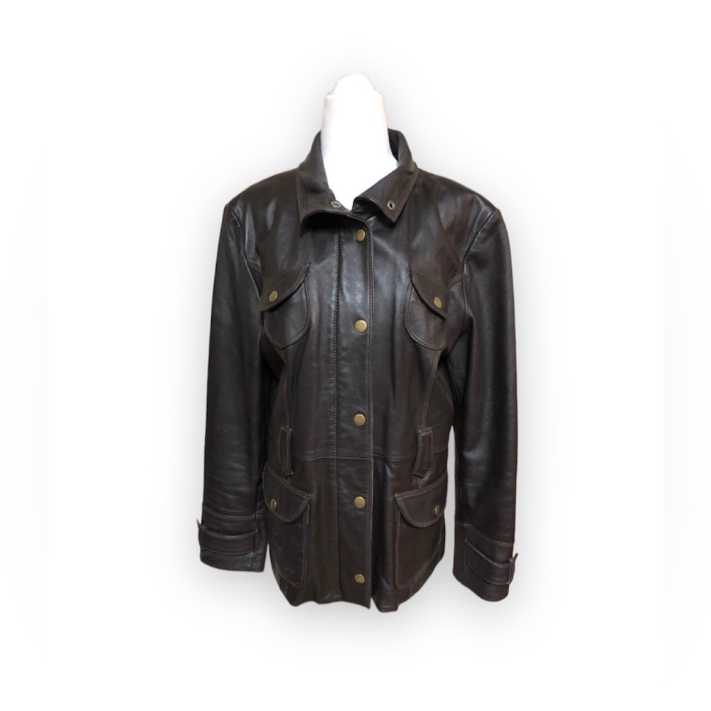 Ana A New Approach Genuine Dark Brown Leather
